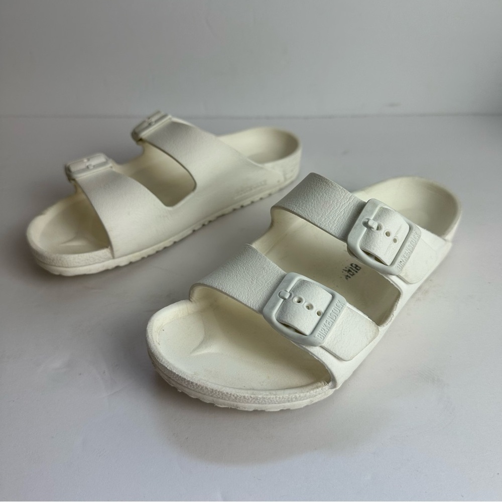 Birkenstock Arizona Sandals Youth Size 3 EU 34 Shoes EVA Beach White Washable - Picture 5 of 11